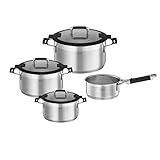 RÖSLE SILENCE PRO Topf-Set 4-teilig., hochwertiges Universaltopfset mit 3...