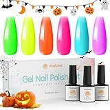 Maykawe UV Nagellack Neon, 6 Farben 8ml Neon Shellac Nagellack Set, Leuchtend...