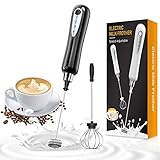 CAVN Elektrischer Milchaufschäumer mit Doppeltem Quirl, USB Aufladbar, 2 in 1...