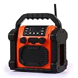 Bluetooth-Lautsprecher für Baustellen, 30 W, IPX 66 wasserdicht, FM-/DAB-Radio,...