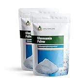Kräuterland Glucosamin Pulver 1kg - 2x 500g hochrein und hochdosiert - 100% reines...