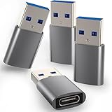 USB C Adapter, 4 Stück Adapter USB C auf USB, USB C Buchse auf USB 3.0 Stecker Adapter,...