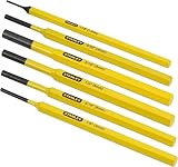 STANLEY Splinttreiber-Set 6-teilig (pulverlackiert, gehärtet, 1.5 mm / 3 mm / 4 mm / 5 mm...