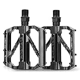 HUTVD Fahrradpedal 9/16 Zoll Aluminiumlegierung Anti-Rutsch, Achse CNC Aluminium...