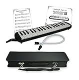 Tuyama Melodica TMD-137 mit Koffer, Mundstück, Mundschlauch und Notenbeispielen...