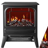 Elektrokamin mit Heizlüfter 1950W Elektro Kamin Elektrischer Heizung LED...