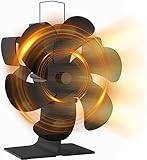 Kaminventilator - 6 Flügel Ofenventilator Ohne Strom, Leiser Betrieb, Kaminöfen...