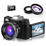 Fine Life Pro Digitalkamera 4K, 48MP 16X Autofokus Digitalzoom Fotokamera, 3...