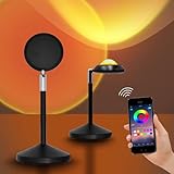 PANAMALAR RGB Sonnenuntergang Licht, Sunset Lampe Bluetooth 16million Farbe mit...