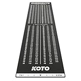 KOTO - Dartteppich Mit Abwurflinie Checkout Schwarz, 237x60cm Dartmatte, Mit...