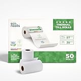 ECO ROOLLS® EC Cash Rollen Thermopapier 57mm x 35mm x 12mm - Kassenrollen...