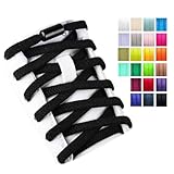 Olukssck 2 Paar Elastische Schnürsenkel Ohne Binden, Schuhbänder mit Metall Lock,...