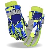Fengzio Skihandschuhe für Kinder wasserdichte und Winddichte Winterhandschuhe...