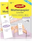 Aeroxon Mottenschutz Kleiderschrank 24 Mottenpapier - Effektiver Schutz gegen...