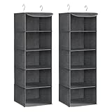SONGMICS Hängeorganizer, 2er Set, Schrank-Organizer, Hängeregal, Hängeaufbewahrung,...