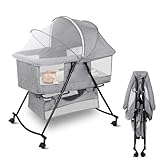 Sinbide Multifunktionsbett Babybett Babywippe faltbar mit Aufbewahrungskorb Weich...