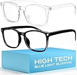 livho 2 Pack Blue Light Blocking Glasses, Computer Reading/Gaming/TV/Phones Glasses for...