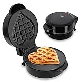 ADE Mini Waffeleisen Herzform | belgische Waffel | perfekt für eine Person, Party,...