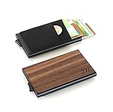 Kreditkartenetui aus Holz personalisiert mit Gravur | Slim Wallet | Geldfach | Scheinfach...