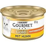 Gourmet PURINA GOURMET Gold Raffiniertes Ragout Katzenfutter nass, mit Huhn,...