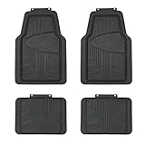 Amazon Basics 4 Stück Ganzjahres-Bodenmatten aus Gummi für Pkw, SUV und Lkw,...