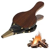 AOMiGT Grillblasebälge, Kaminbalg, Aus Holz Kamin Grillgebläse, Blasebalg für Kamin und...