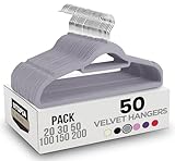 Utopia Home - Antirutsch-Kleiderbügel aus Samt - rutschfeste und strapazierfähige...