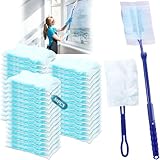 JEDWKFA 50 Stück Staubwedel Nachfüllpackungen Set für Swiffer, 180°...