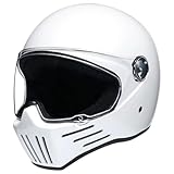 Integralhelm Vintage Motorrad ECE-Geprüft Motorrad Roller Retro Classic Crash Racing...