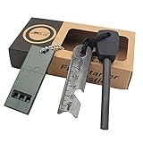 Feuerstahl Feuerstein survival,7in1 XXL outdoor ausrüstung set Zündungen Feuerstarter...