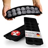 Blumtal Eiswürfelformen Silikon 3er Set - 14er Eiswürfelform mit Deckel - BPA-freie...