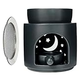 Zweiapappel Räucherstövchen Duftlampe mit Räuchersieb und Keramik Öldiffusor...