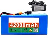 48V Elektrofahrrad Lithium-Ionen wasserdichter PVC-Akku Ersatzbatterie 48V 42AH...