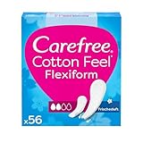 Carefree Cotton Feel Flexiform Frischeduft 56 Stk., Slipeinlage mit Frischeduft und 100...