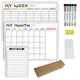 Bleiben Sie organisiert mit magnetischem Whiteboard-Kalender, perfekt für die tägliche...
