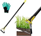 MELVTATA Gartenhacke Hacke Gartenwerkzeug 152cm Steigbügelhacke zum Pflanzen von Gemüse,...