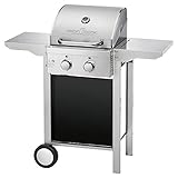 Profi Cook Gasgrill PC-GG 1128, 2 Brenner aus Edelstahl, kleiner Balkongrill,...