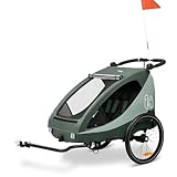 hauck Fahrradanhänger & Kinderwagen Dryk Duo Plus mit Federung, für 2 Kinder...