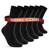 6 | 12 | 24 Paar THERMO Socken Herren Wintersocken Baumwolle Vollfrottee Schwarz...