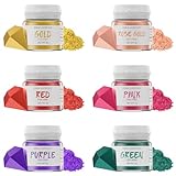 Wwtop Essbarer Glitzer - 3g x 6 Farben Glitzerpulver für Getränke,...