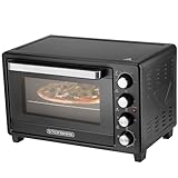 Steinborg® 35 Liter Mini Backofen mit Umluft & Drehspieß Krümelblech Ober- und...