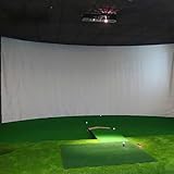 Aufprallschirm für Golfsimulator, installiert auf dem Rahmen des Golf-Schlagnetzes,...