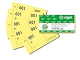 Sigel GN500 Garderoben-Nummernblöcke mit Lochstanzung, 500 Bons (fortlaufend...