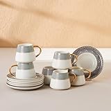 Karaca Globe Türkische Kaffeetassen set mit untertasse für 6 Personen,...