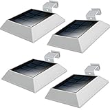 Uniquefire Weiße Solarlampe 12 LEDs Dachrinnen Außenlampe Leuchte Wandlampe...