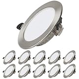 Dexnump Einbaustrahler LED 230V, 7W 700LM LED Spot Ultra Flach Einbautiefe 25mm,...