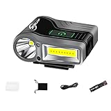Acemall Wasserdicht LED Clip On Cap Leicht, Wiederaufladbar Stirnlampe mit...