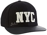 Schott NYC Herren Capwool 2 Baseball Cap, Schwarz (Black/Black 90), One Size