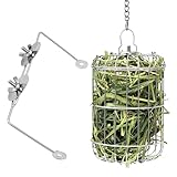Bunny Heu Halter, Edelstahl Heuraufe Gras Fütterung Spender Halter Rack Schüssel für...