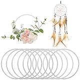 JOLIGAEA 10 Stück Metallringe zum Basteln, Metallring 20cm, Traumfänger Ringe,...